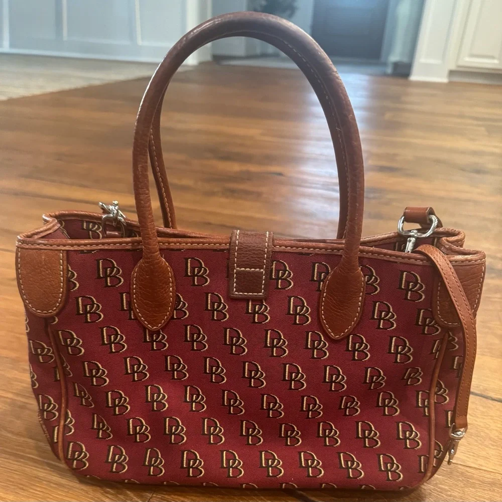 Dooney & Bourke Red and Brown Satchel